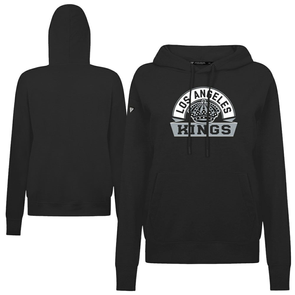 Los Angeles Kings Levelwear Women's Adorn Banner Arch Pullover Hoodie - Black Hoodies