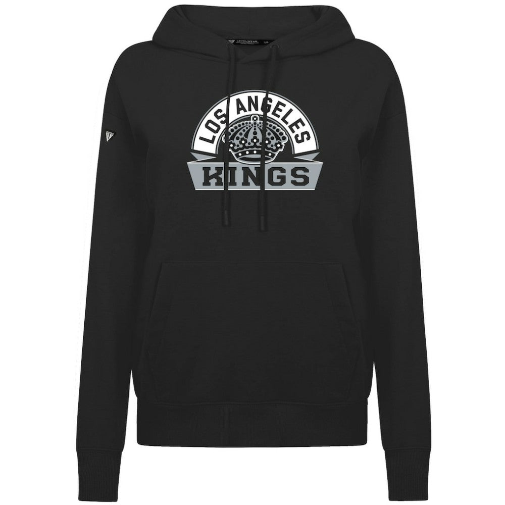 Los Angeles Kings Levelwear Women's Adorn Banner Arch Pullover Hoodie - Black Hoodies