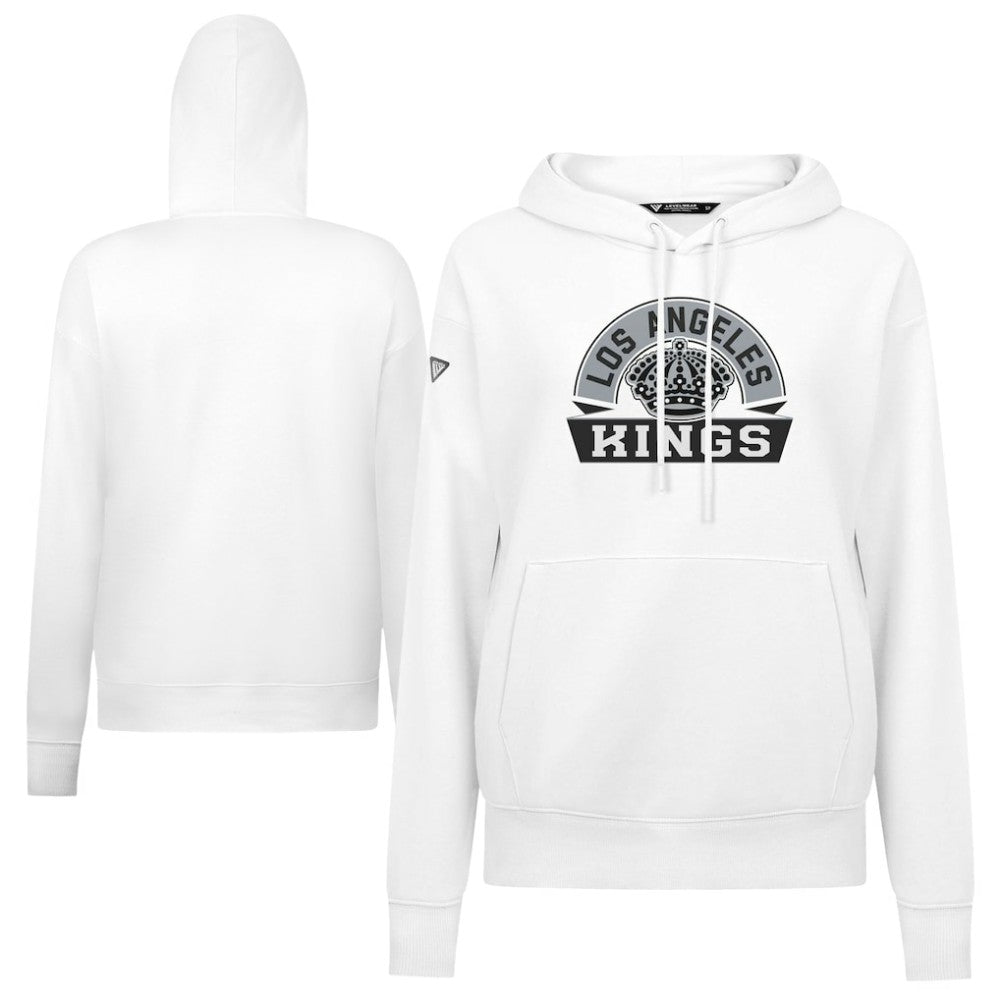 Los Angeles Kings Levelwear Women's Adorn Banner Arch Pullover Hoodie - White Hoodies