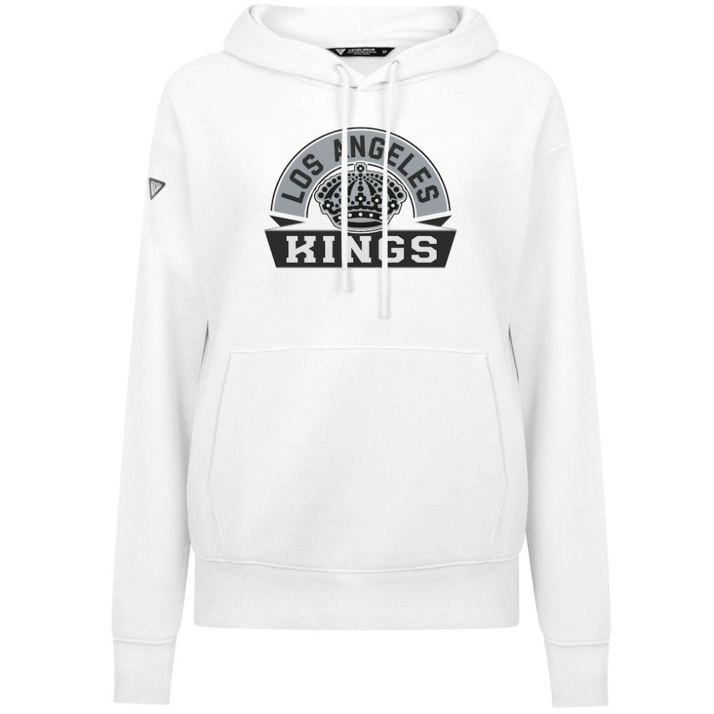 Los Angeles Kings Levelwear Women's Adorn Banner Arch Pullover Hoodie - White Hoodies