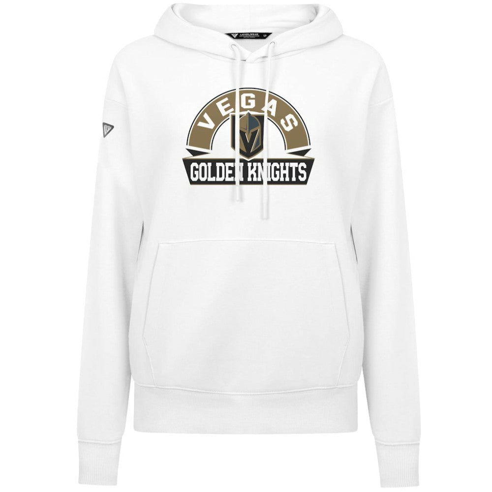 Vegas Golden Knights Levelwear Women's Adorn Banner Arch Pullover Hoodie - White Hoodies