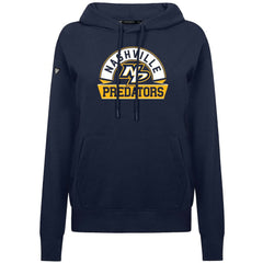 Nashville Predators Levelwear Women's Adorn Banner Arch Pullover Hoodie - Navy Hoodies
