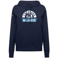 Colorado Avalanche Levelwear Women's Adorn Banner Arch Pullover Hoodie - Navy Hoodies