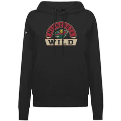 Minnesota Wild Levelwear Women's Adorn Banner Arch Pullover Hoodie - Black Hoodies