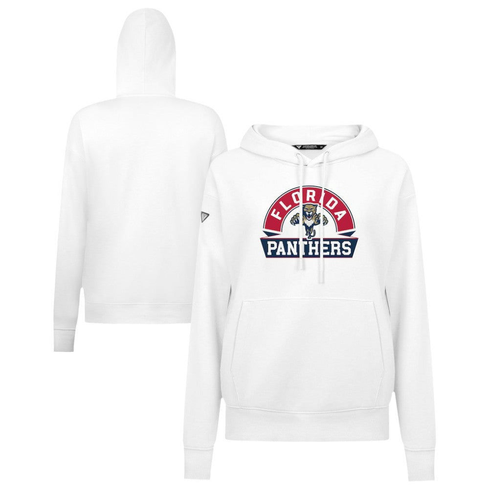 Florida Panthers Levelwear Women's Adorn Banner Arch Pullover Hoodie - White Hoodies