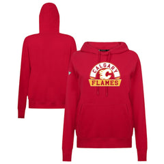 Calgary Flames Levelwear Women's Adorn Banner Arch Pullover Hoodie - Red Hoodies