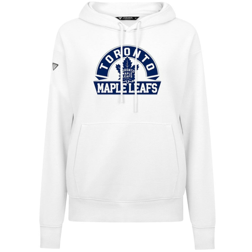 Toronto Maple Leafs Levelwear Women's Adorn Banner Arch Pullover Hoodie - White Hoodies