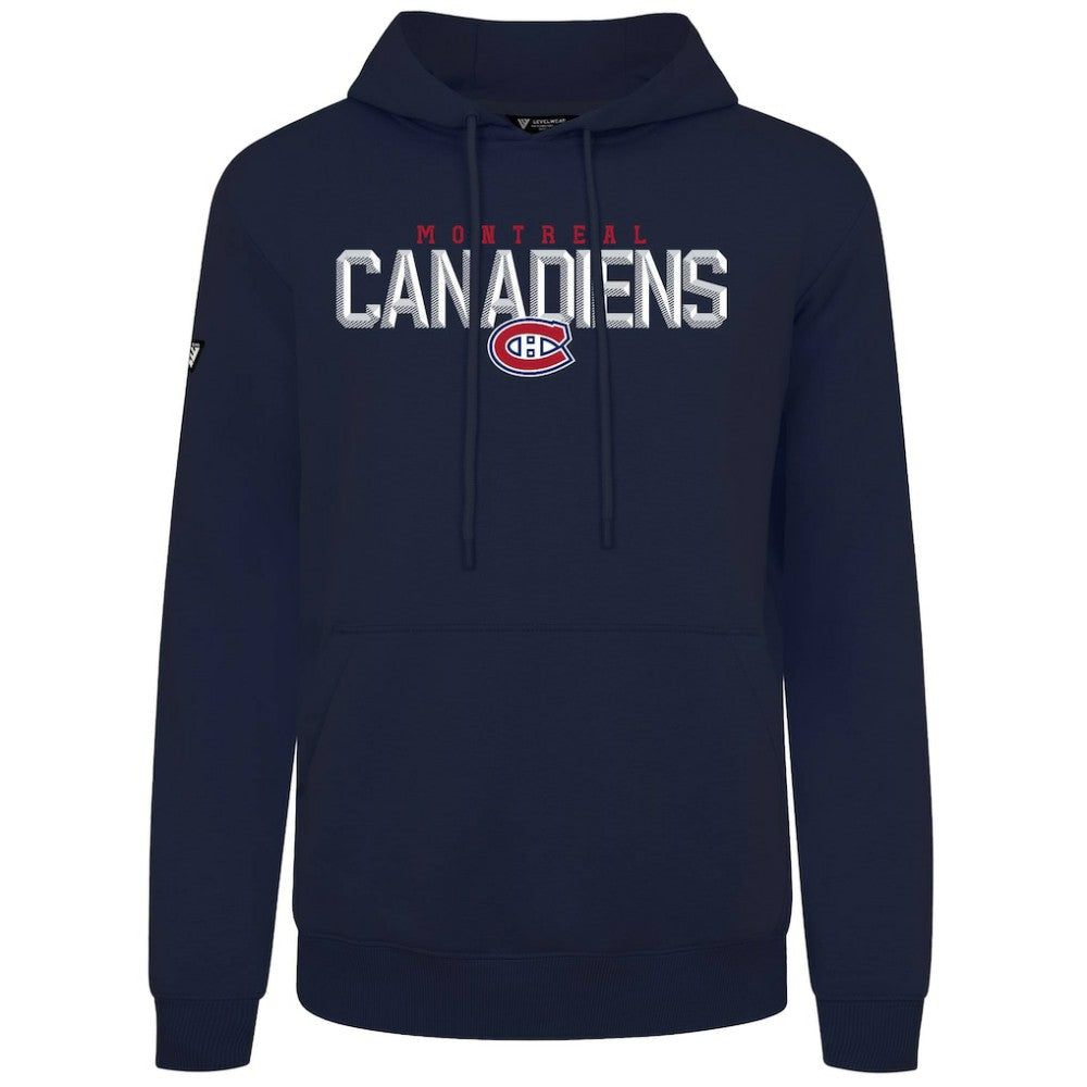 Montreal Canadiens Levelwear Podium Carve Pullover Hoodie - Navy Hoodies