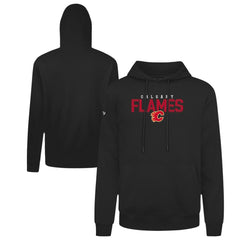 Calgary Flames Levelwear Podium Carve Pullover Hoodie - Black Hoodies