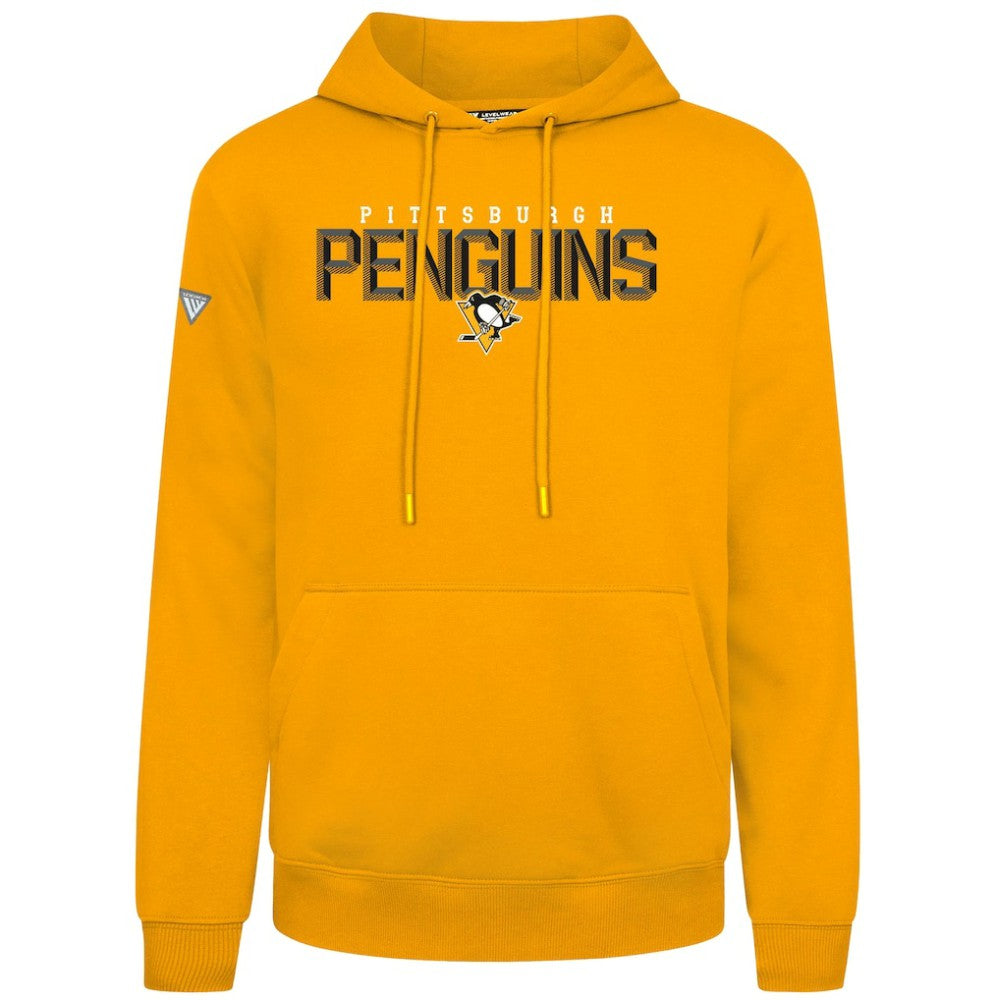 Pittsburgh Penguins Levelwear Podium Carve Pullover Hoodie - Gold Hoodies