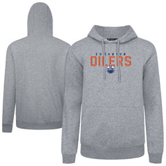 Edmonton Oilers Levelwear Podium Carve Pullover Hoodie - Gray Hoodies