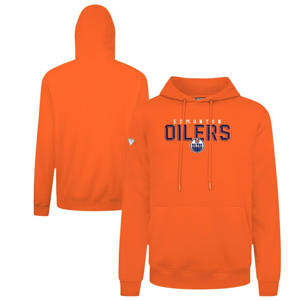 Edmonton Oilers Levelwear Podium Carve Pullover Hoodie - Orange Hoodies