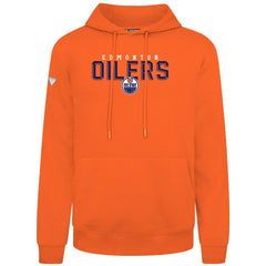 Edmonton Oilers Levelwear Podium Carve Pullover Hoodie - Orange Hoodies