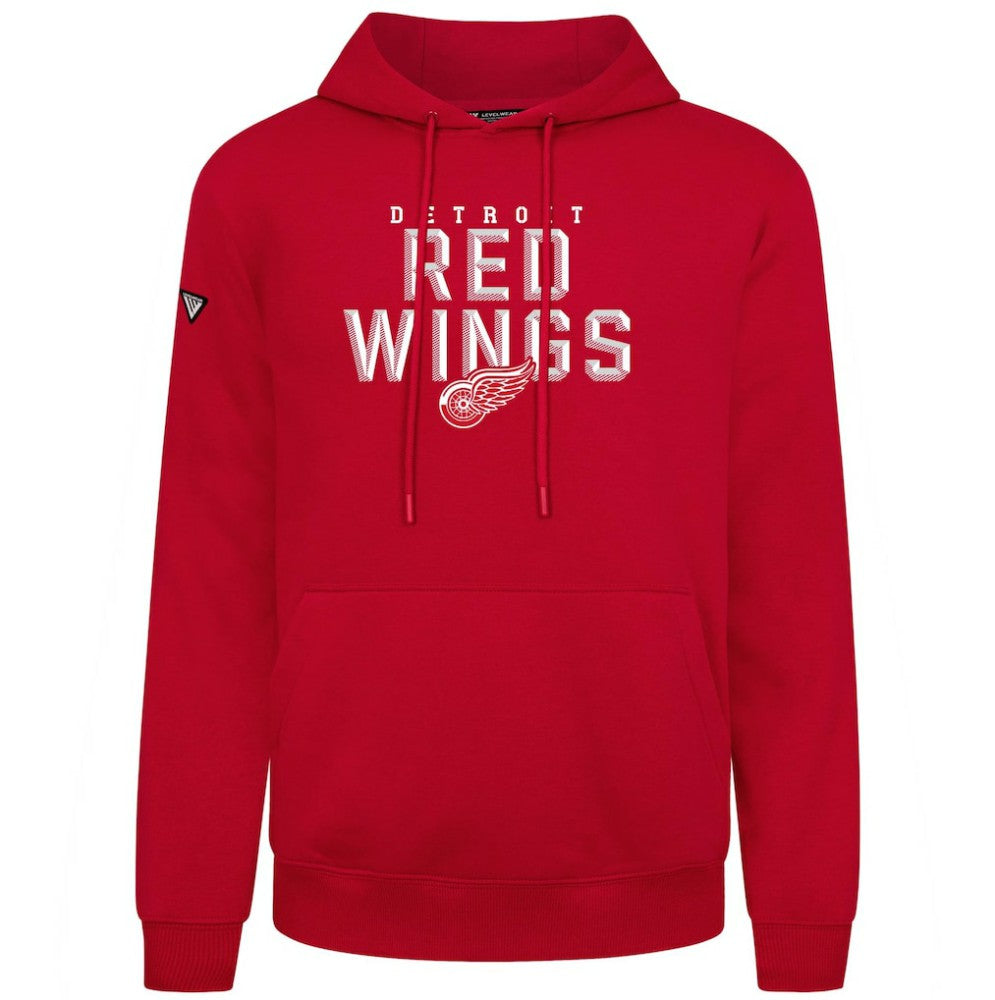Detroit Red Wings Levelwear Podium Carve Pullover Hoodie - Red Hoodies