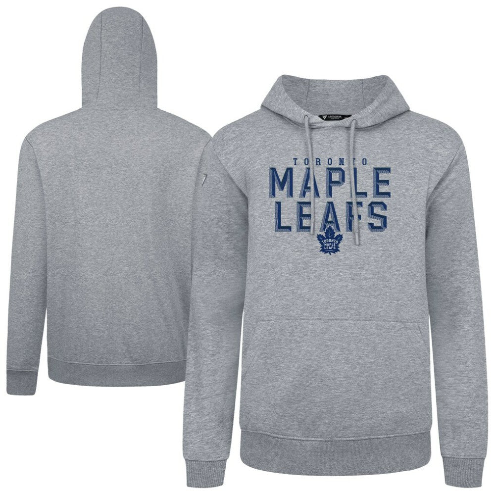 Toronto Maple Leafs Levelwear Podium Carve Pullover Hoodie - Gray Hoodies