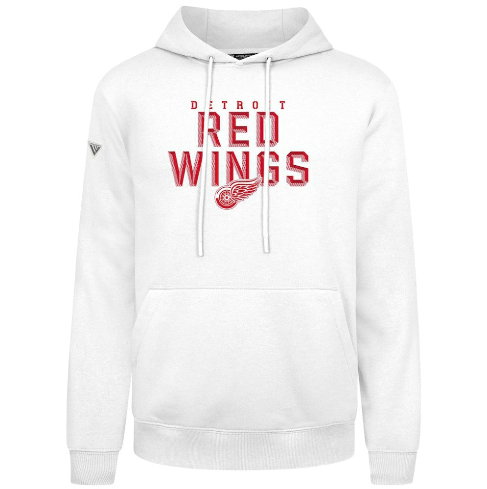Detroit Red Wings Levelwear Podium Carve Pullover Hoodie - White Hoodies
