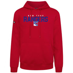 New York Rangers Levelwear Podium Carve Pullover Hoodie - Red Hoodies