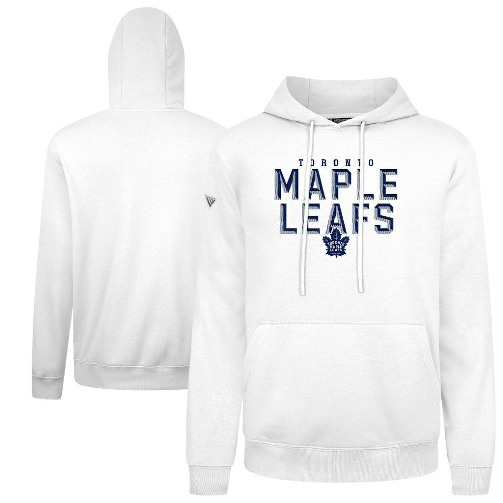 Toronto Maple Leafs Levelwear Podium Carve Pullover Hoodie - White Hoodies