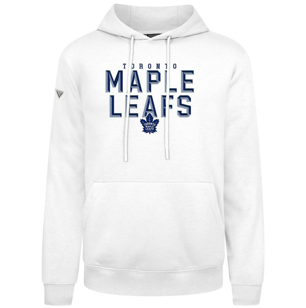 Toronto Maple Leafs Levelwear Podium Carve Pullover Hoodie - White Hoodies