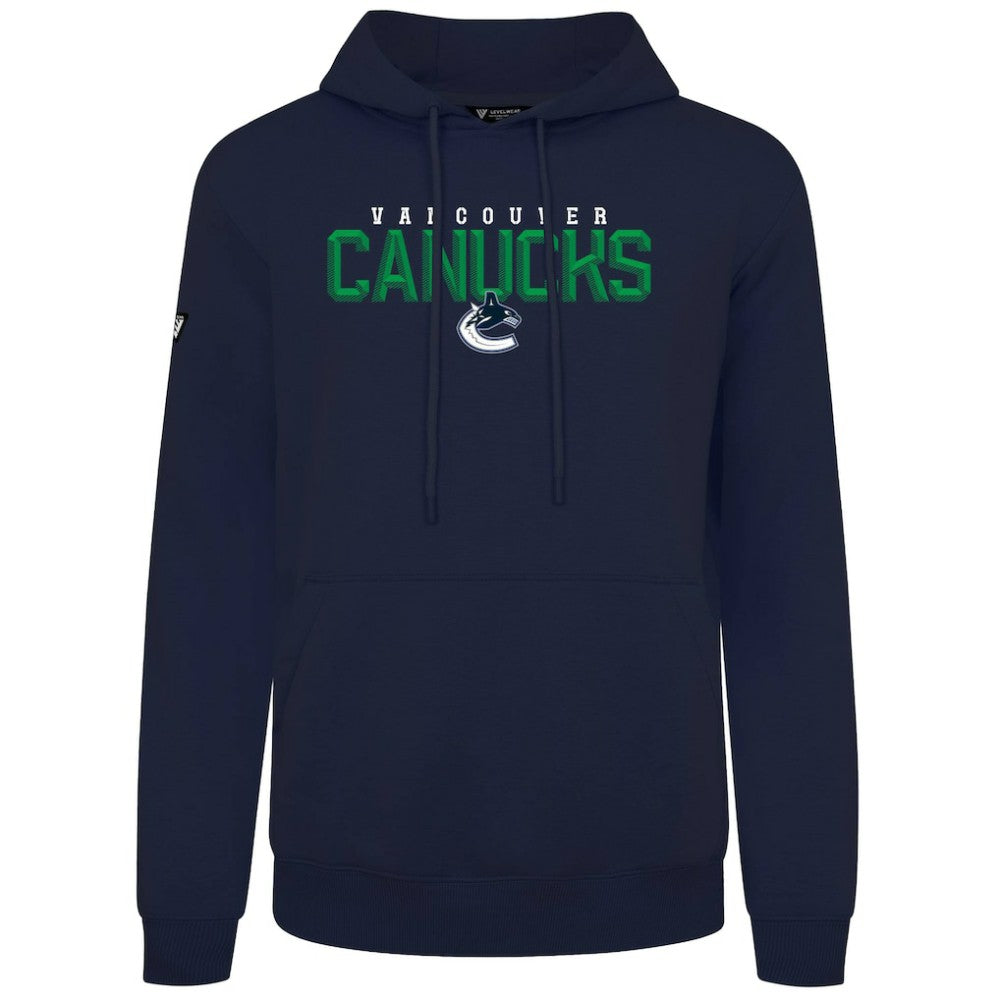 Vancouver Canucks Levelwear Podium Carve Pullover Hoodie - Navy Hoodies