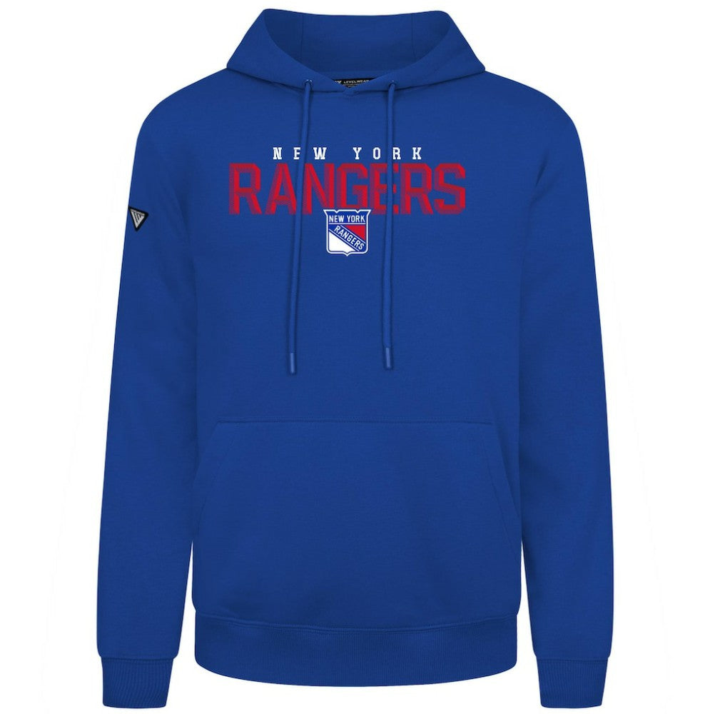 New York Rangers Levelwear Podium Carve Pullover Hoodie - Royal Hoodies