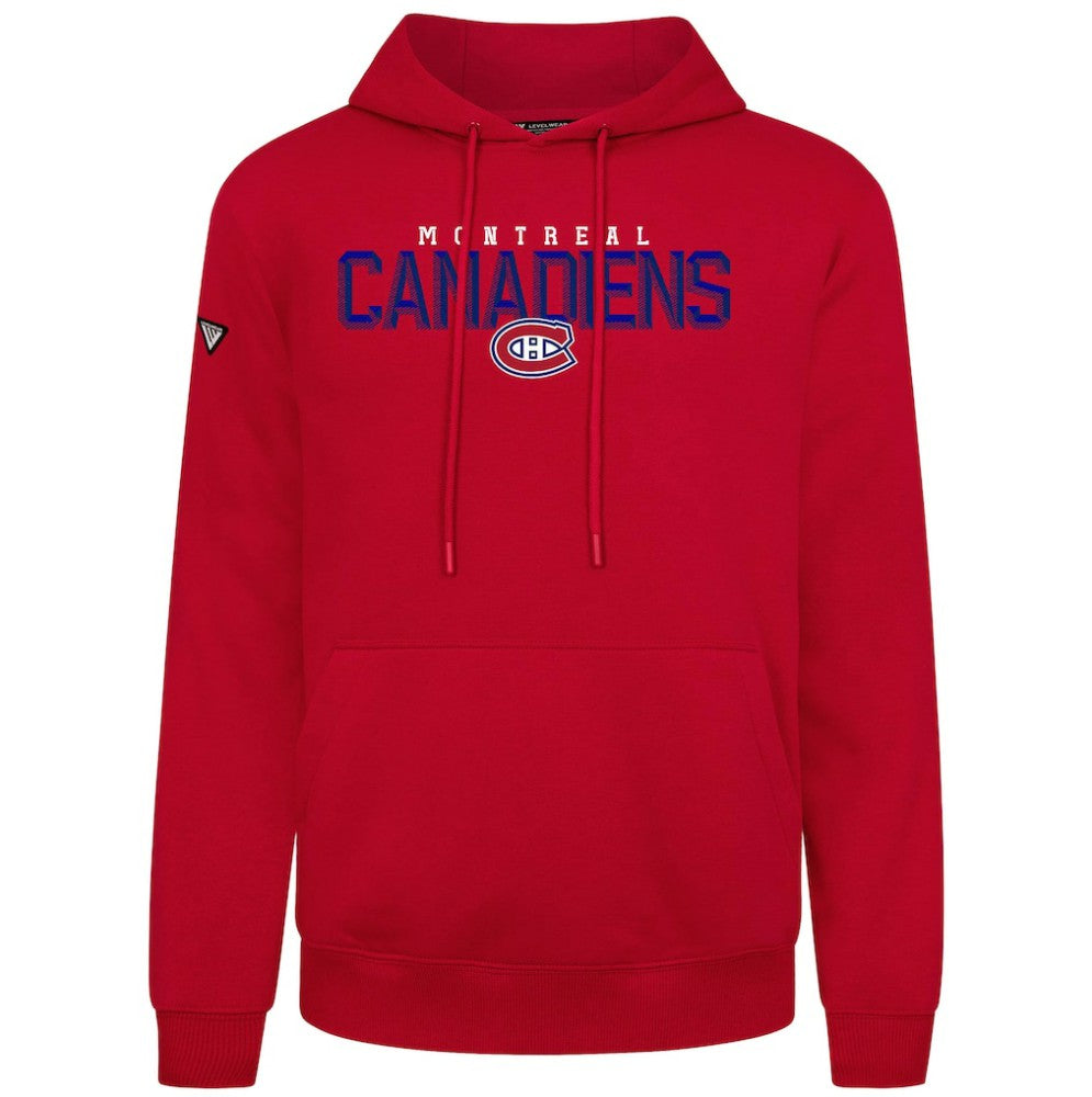 Montreal Canadiens Levelwear Podium Carve Pullover Hoodie - Red Hoodies