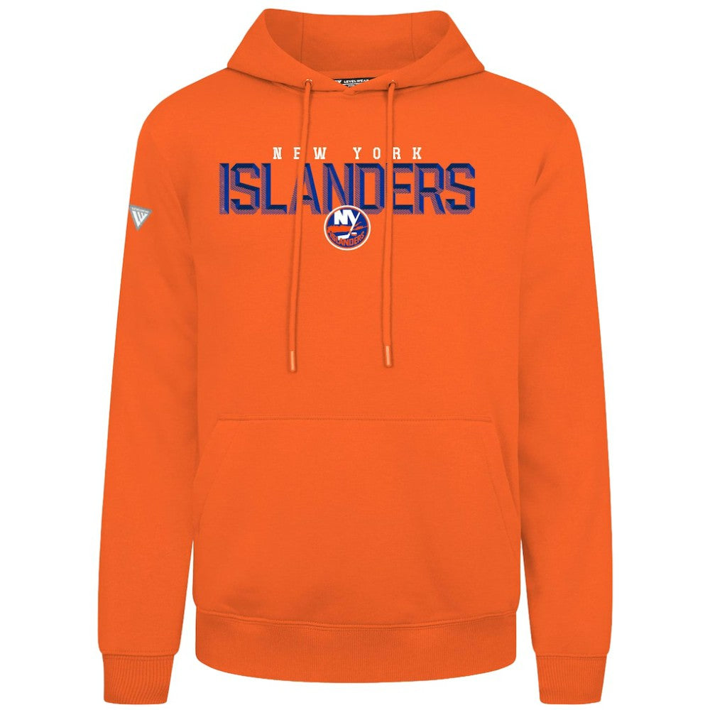 New York Islanders Levelwear Podium Carve Pullover Hoodie - Orange Hoodies