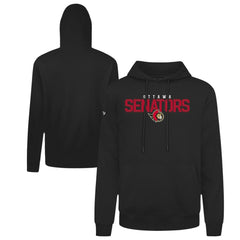 Ottawa Senators Levelwear Podium Carve Pullover Hoodie - Black Hoodies