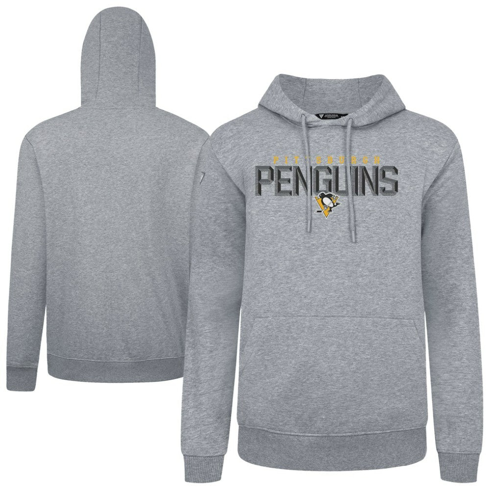 Pittsburgh Penguins Levelwear Podium Carve Pullover Hoodie - Gray Hoodies