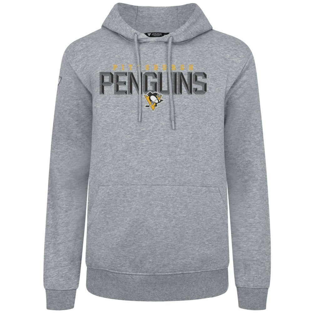 Pittsburgh Penguins Levelwear Podium Carve Pullover Hoodie - Gray Hoodies