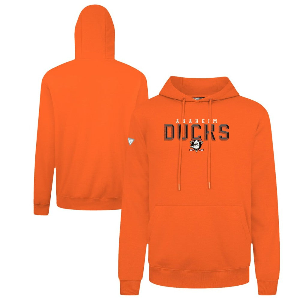 Anaheim Ducks Levelwear Podium Carve Pullover Hoodie - Orange Hoodies