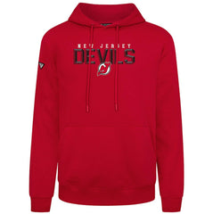 New Jersey Devils Levelwear Podium Carve Pullover Hoodie - Red Jerseys
