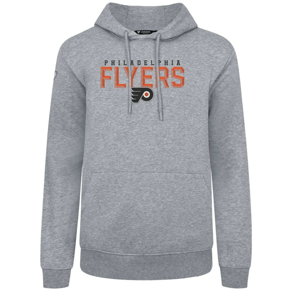 Philadelphia Flyers Levelwear Podium Carve Pullover Hoodie - Gray Hoodies