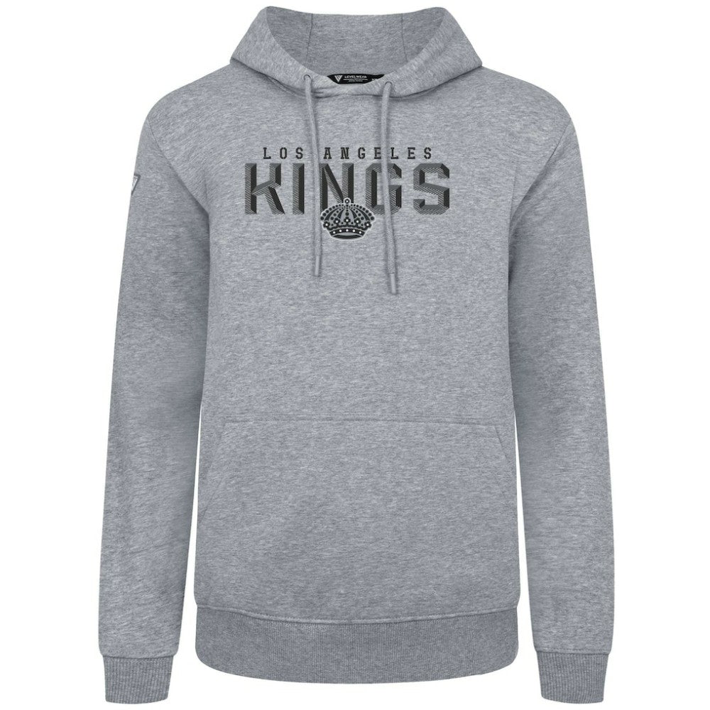 Los Angeles Kings Levelwear Podium Carve Pullover Hoodie - Gray Hoodies