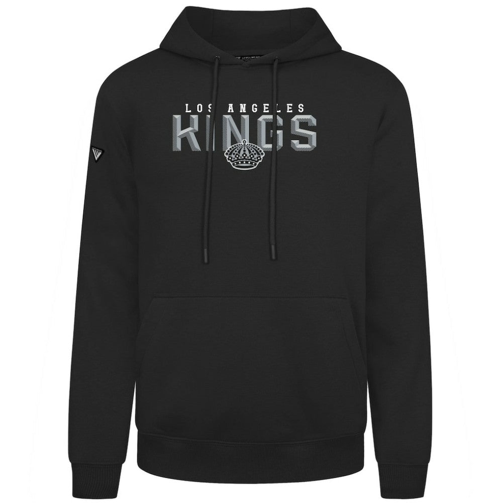 Los Angeles Kings Levelwear Podium Carve Pullover Hoodie - Black Hoodies
