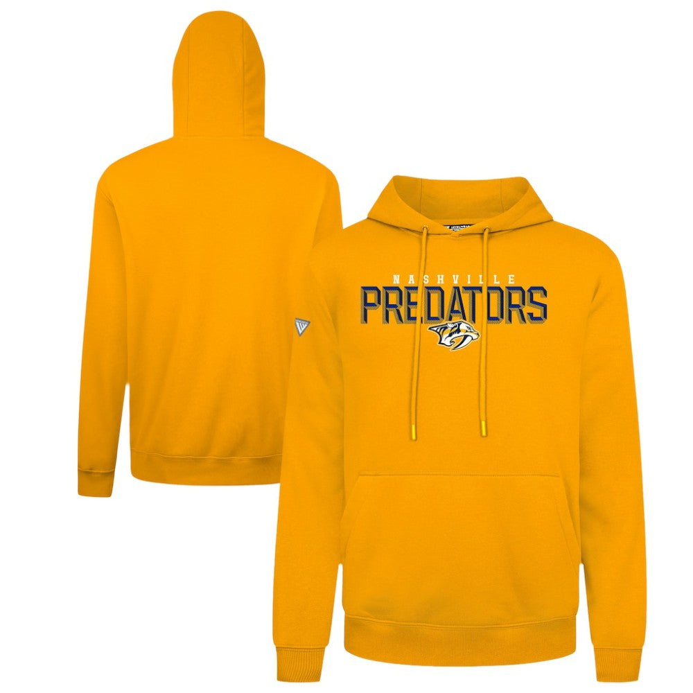 Nashville Predators Levelwear Podium Carve Pullover Hoodie - Gold Hoodies