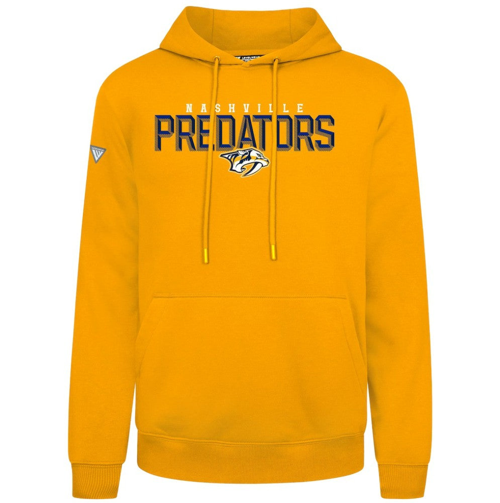 Nashville Predators Levelwear Podium Carve Pullover Hoodie - Gold Hoodies