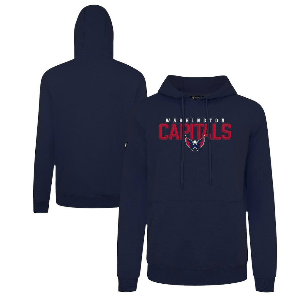Washington Capitals Levelwear Podium Carve Pullover Hoodie - Navy Hoodies