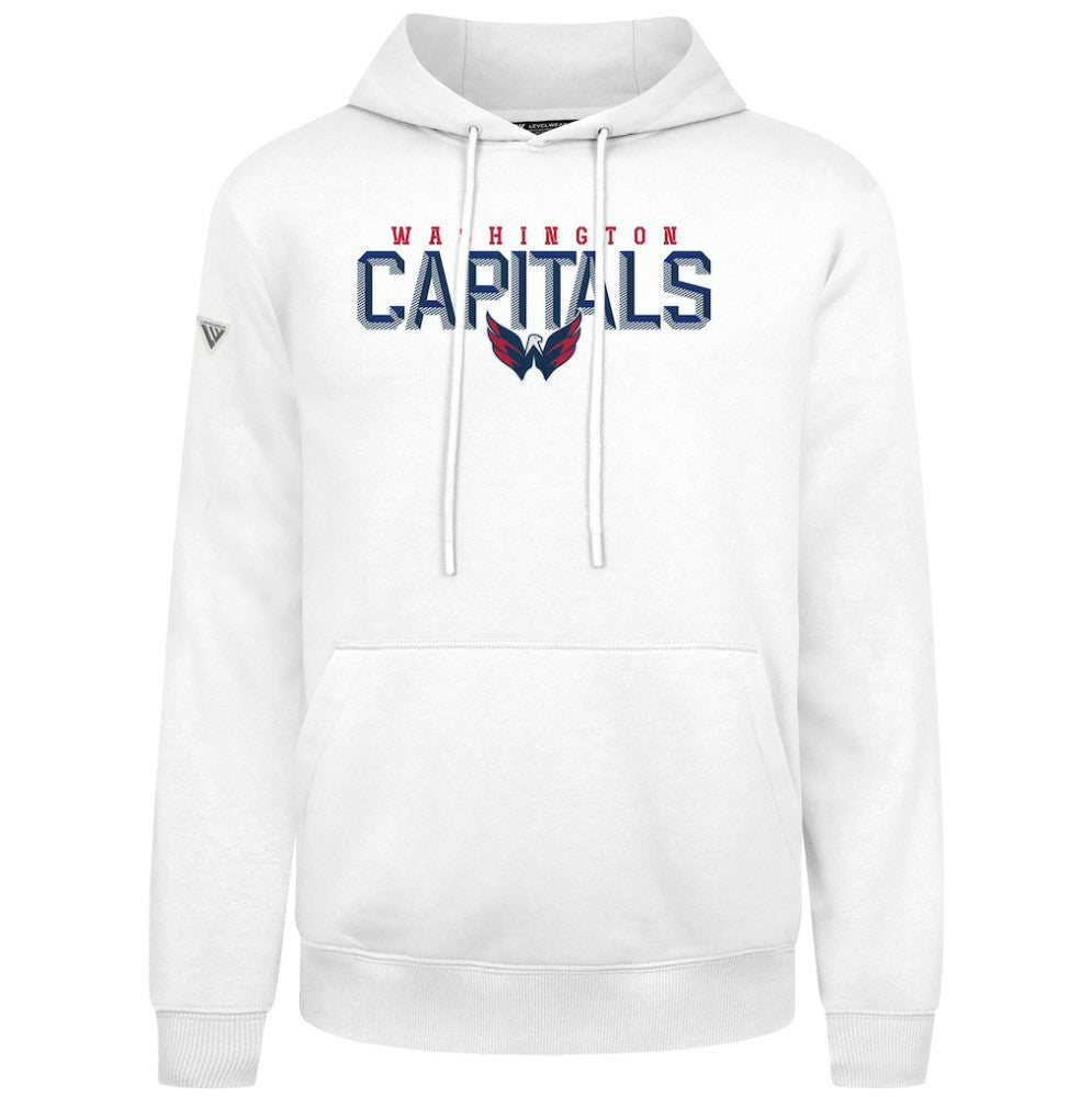Washington Capitals Levelwear Podium Carve Pullover Hoodie - White Hoodies