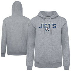 Winnipeg Jets Levelwear Podium Carve Pullover Hoodie - Gray Hoodies