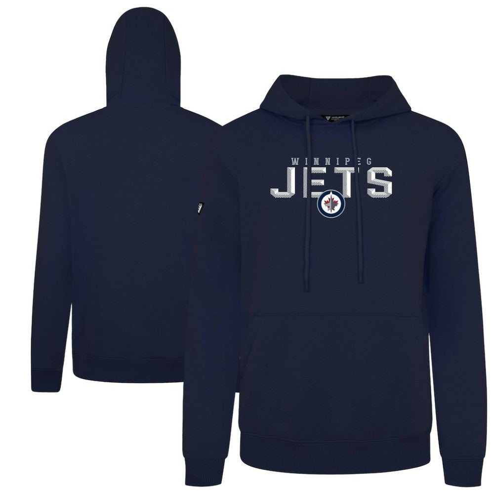 Winnipeg Jets Levelwear Podium Carve Pullover Hoodie - Navy Hoodies