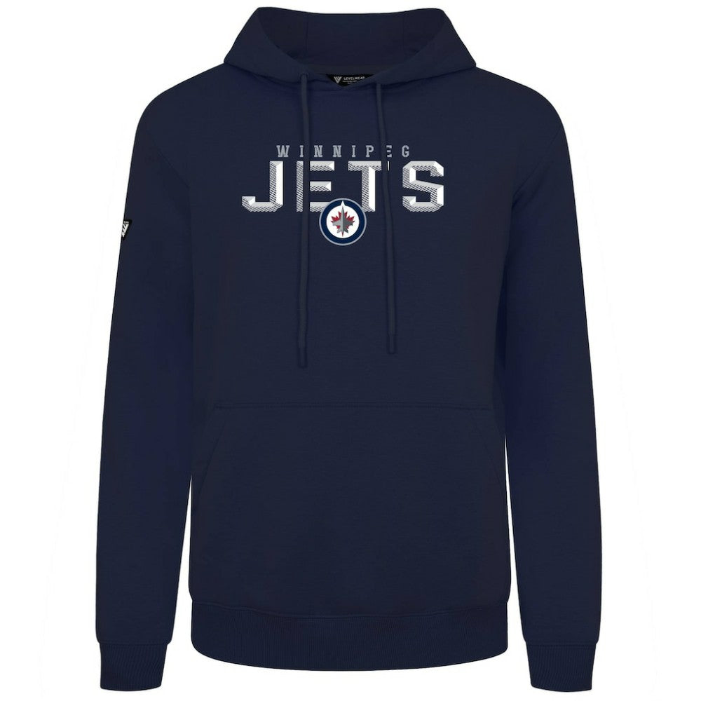 Winnipeg Jets Levelwear Podium Carve Pullover Hoodie - Navy Hoodies