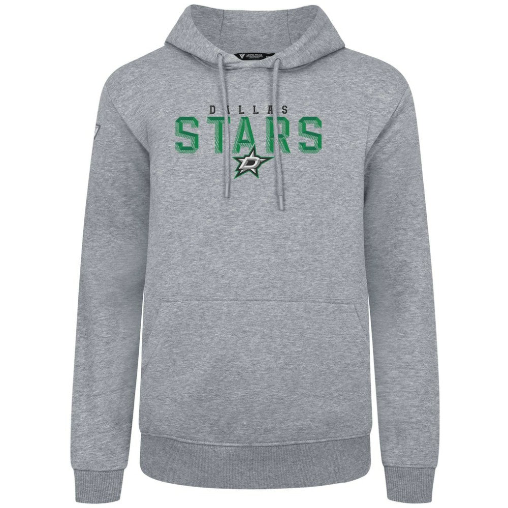 Dallas Stars Levelwear Podium Carve Pullover Hoodie - Gray Hoodies