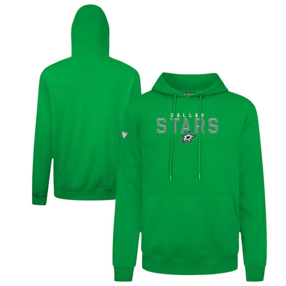 Dallas Stars Levelwear Podium Carve Pullover Hoodie - Green Hoodies
