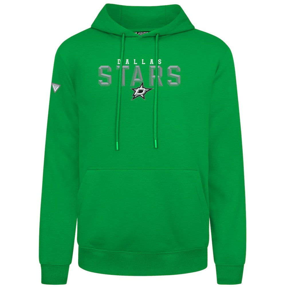 Dallas Stars Levelwear Podium Carve Pullover Hoodie - Green Hoodies