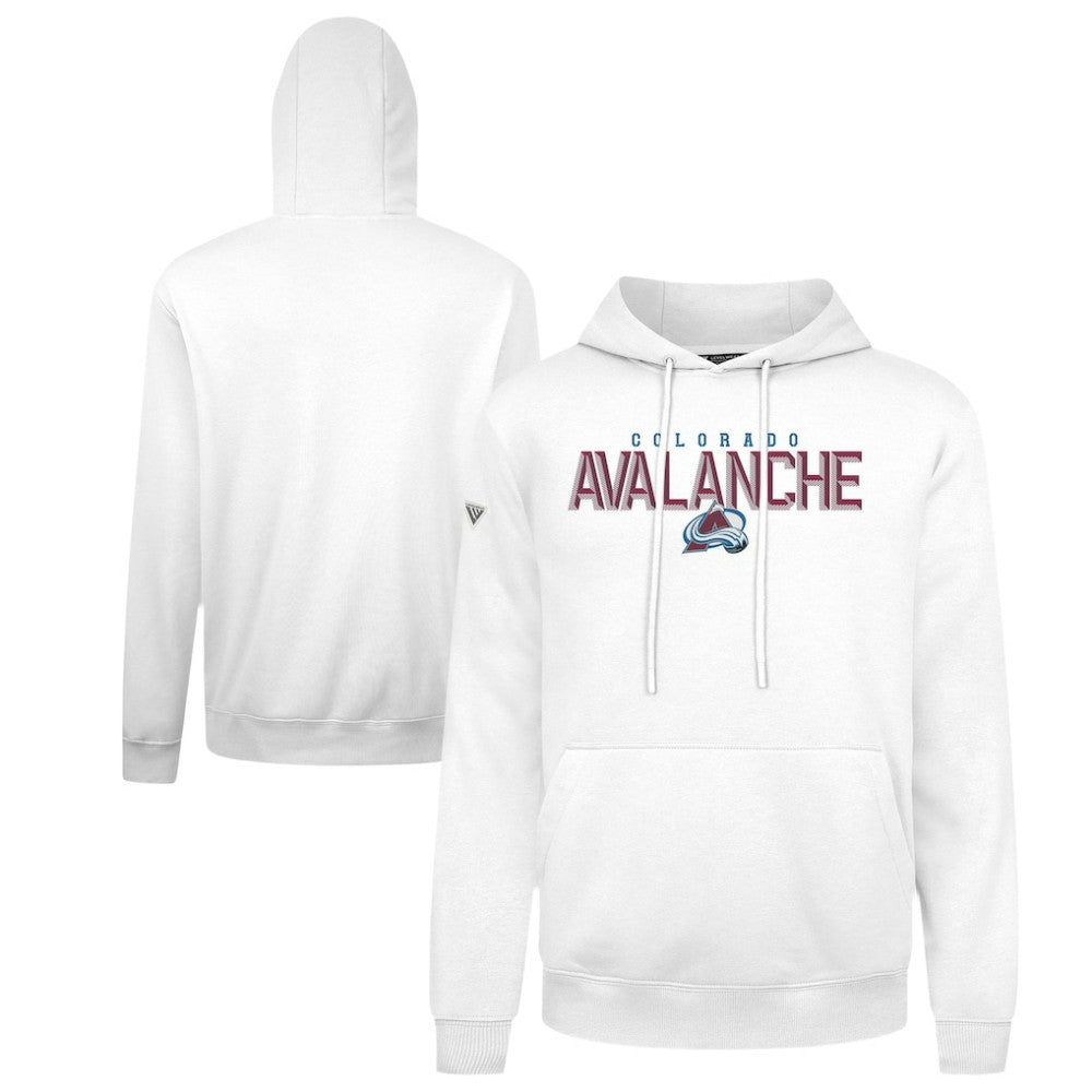 Colorado Avalanche Levelwear Podium Carve Pullover Hoodie - White Hoodies