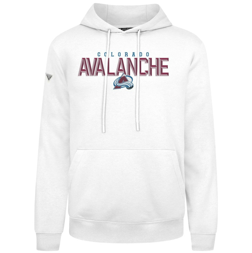 Colorado Avalanche Levelwear Podium Carve Pullover Hoodie - White Hoodies