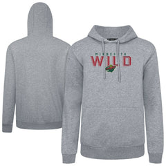 Minnesota Wild Levelwear Podium Carve Pullover Hoodie - Gray Hoodies