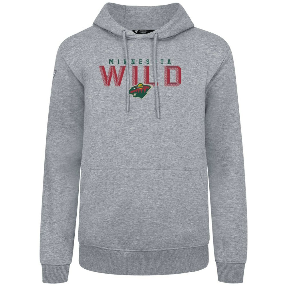 Minnesota Wild Levelwear Podium Carve Pullover Hoodie - Gray Hoodies