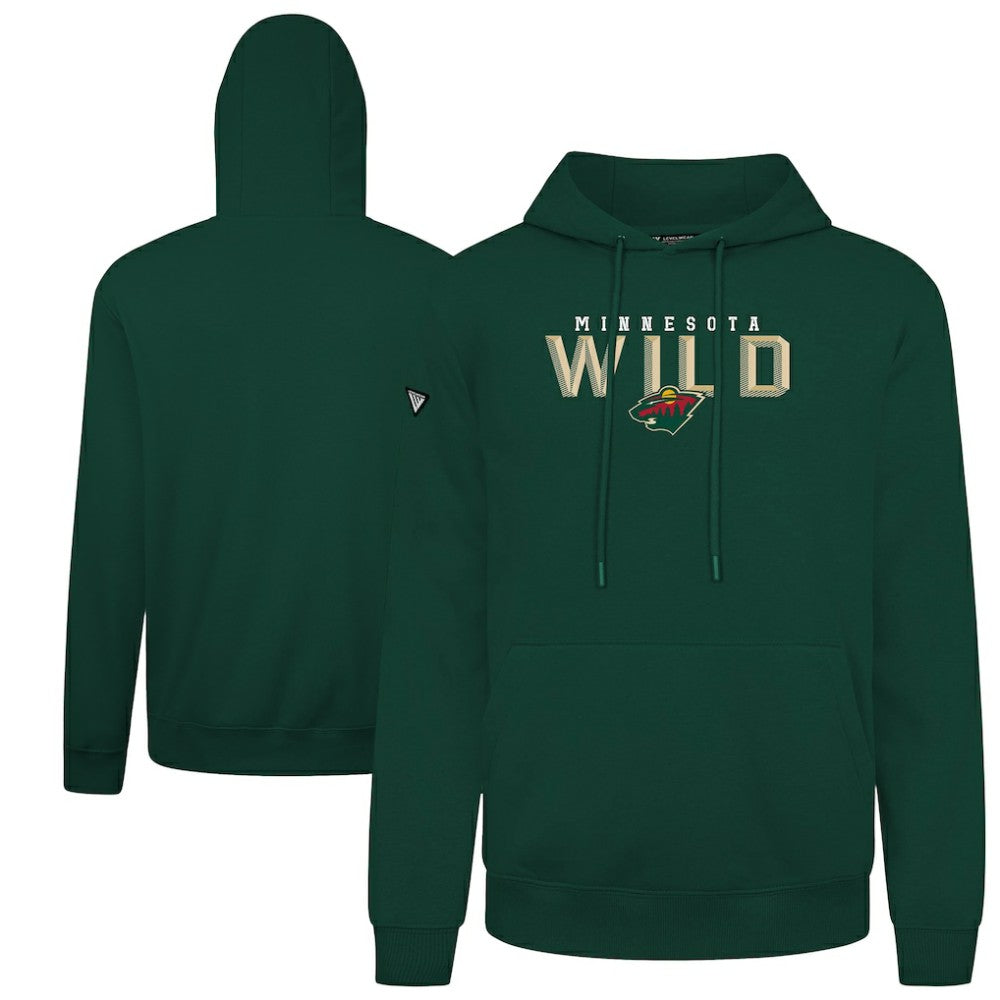 Minnesota Wild Levelwear Podium Carve Pullover Hoodie - Green Hoodies
